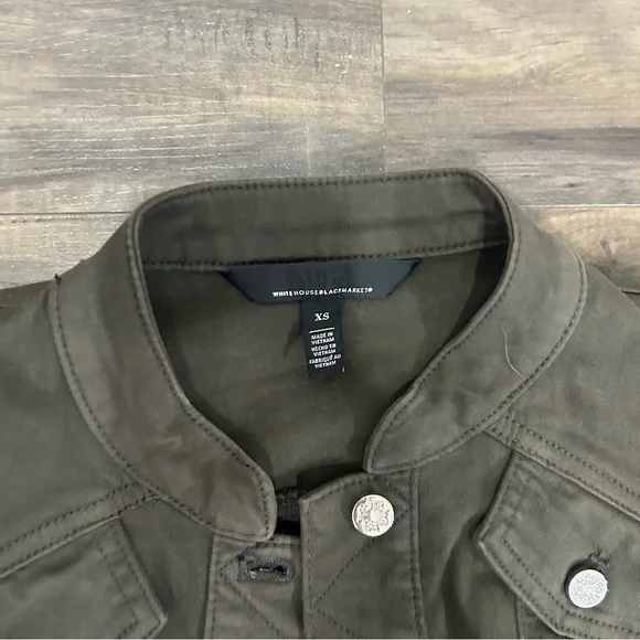 White House Black Market Olive Lace-Up Utility Jacket - Picture 3 of 5